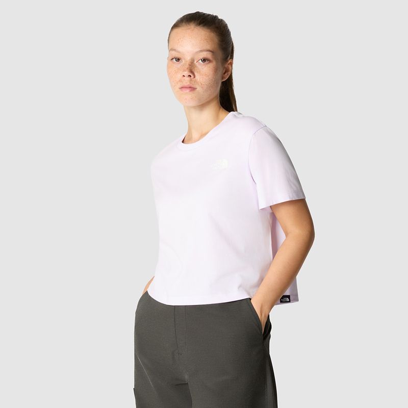 The North Face Simple Dome Kurzgeschnittenes T-shirt Für Damen Icy Lilac 