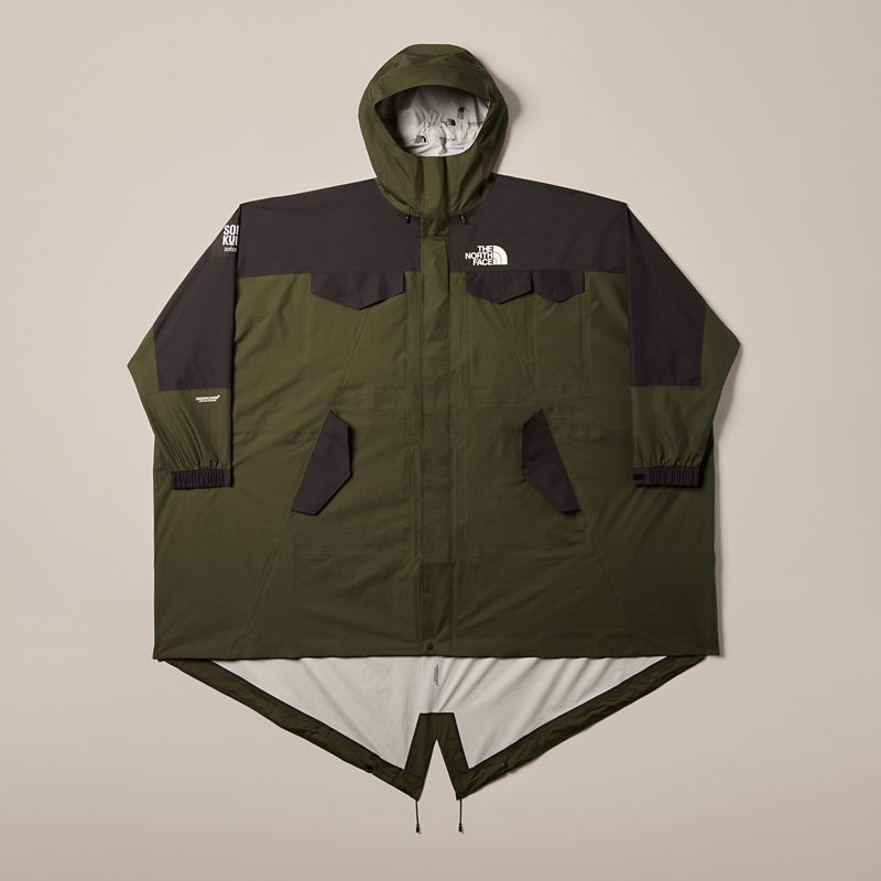 The North Face The North Face X Undercover Soukuu Hike Packable Fishtail Shell Parka Forest Night Green-tnf Black