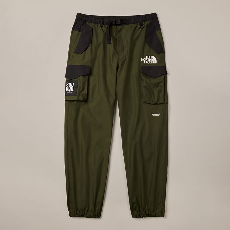 The North Face The North Face X Undercover Soukuu Hike Belted Utility Shell Trousers Forest Night Green-tnf Black
