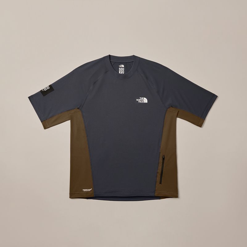 The North Face The North Face X Undercover Soukuu Trailrunning-t-shirt Periscope Grey-dark Earth Brown 