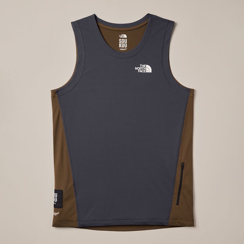The North Face Camiseta De Trail Runnning Sin Mangas The North Face X Undercover Soukuu Periscope Grey-dark Earth Brown 