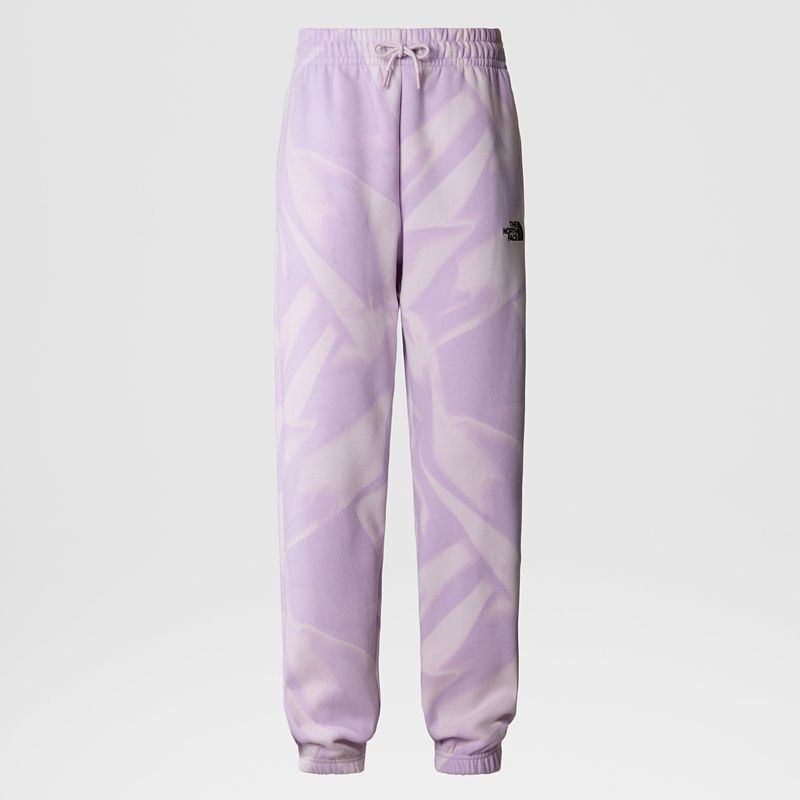 The North Face Essential Jogginghose Mit Aufdruck Für Damen Icy Lilac Garment Fold Print 