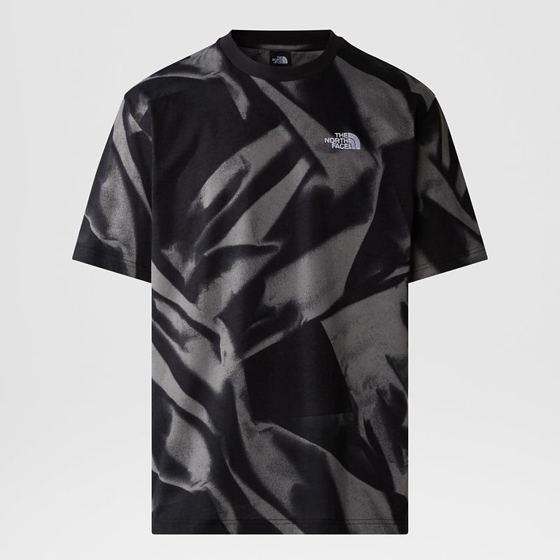 The North Face Men's Oversized Simple Dome Printed T-shirt Smoked Pearl Garment Fold Print