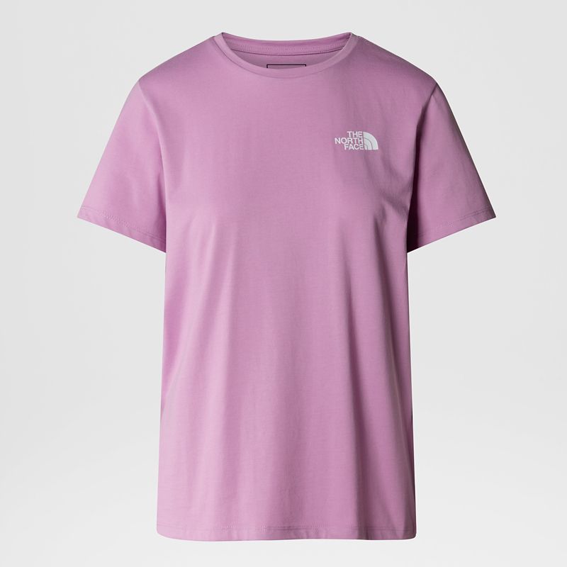 The North Face Camiseta Con Estampado Gráfico Foundation Mountain Para Mujer Mineral Purple 