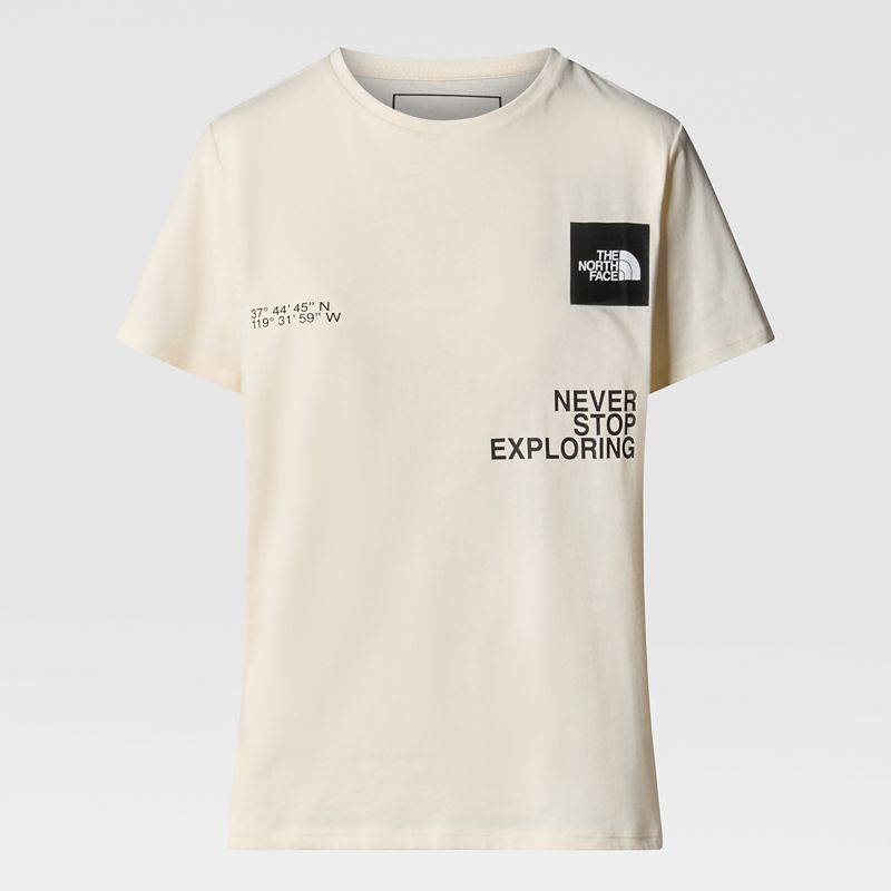 The North Face Foundation Coordinates T-shirt Mit Grafik Für Damen White Dune 