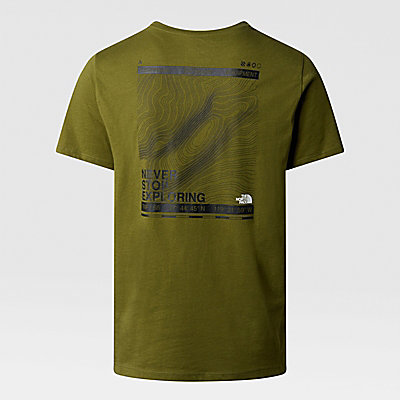 Camiseta con estampado gráfico Foundation Mountain Lines para hombre 7