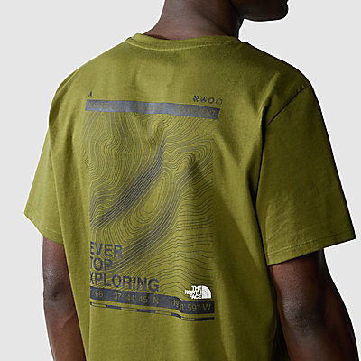 Camiseta con estampado gráfico Foundation Mountain Lines para hombre 4