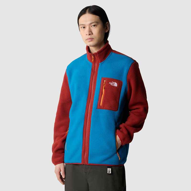 The North Face Men's Yumiori Full-zip Fleece Jacket Adriatic Blue-iron Red