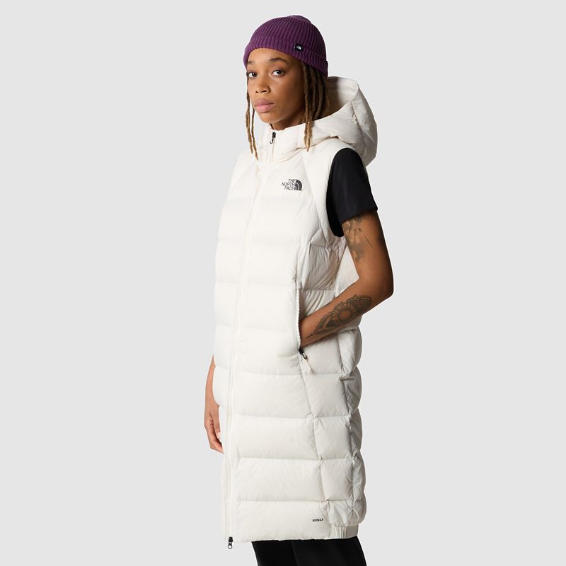 The North Face Women's Hyalite Long Down Gilet White Dune