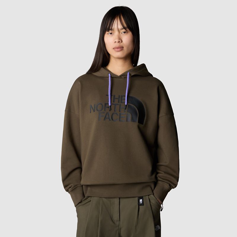 The North Face Women's Hybrid Knit Pull Over Hoodie New Taupe Green