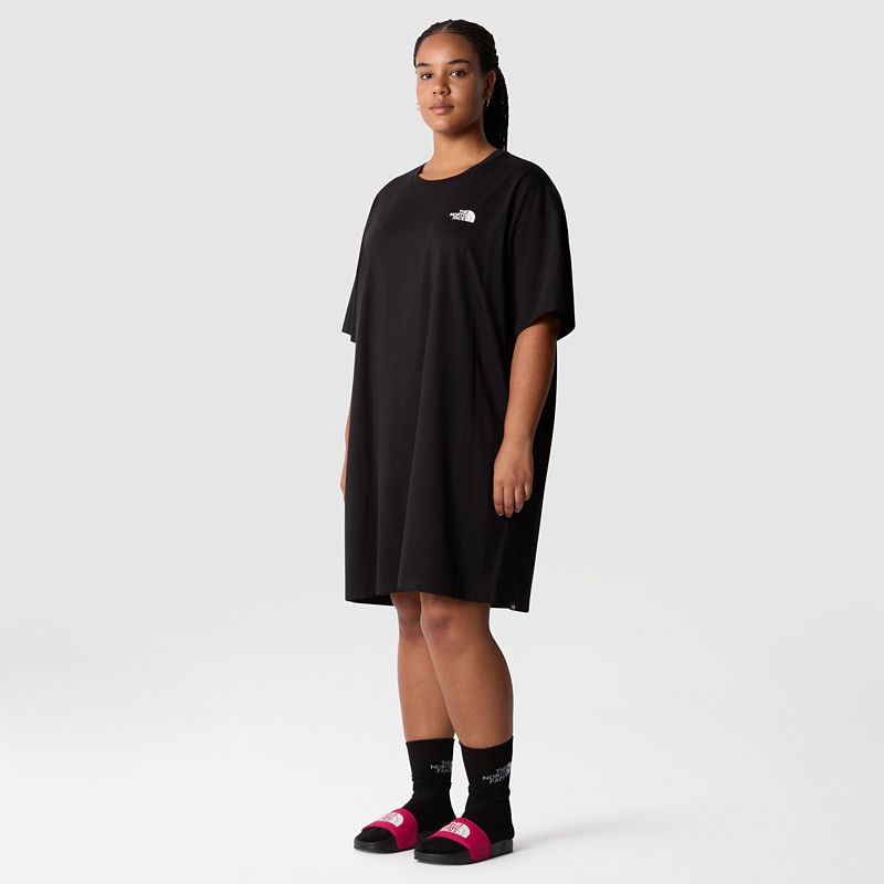 The North Face Simple Dome T-shirt-kleid In Übergröße Für Damen Tnf Black 