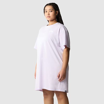the north face robe t-shirt grande taille simple dome pour femme icy lilac taille 1x