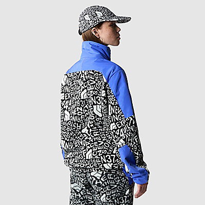Fleeski Y2K jakke med lynlås og print 14