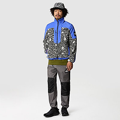 Fleeski Y2K jakke med lynlås og print 2