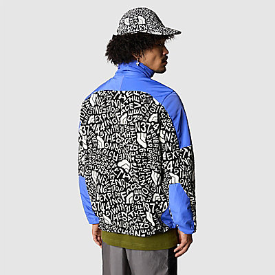 Fleeski Y2K jakke med lynlås og print 3