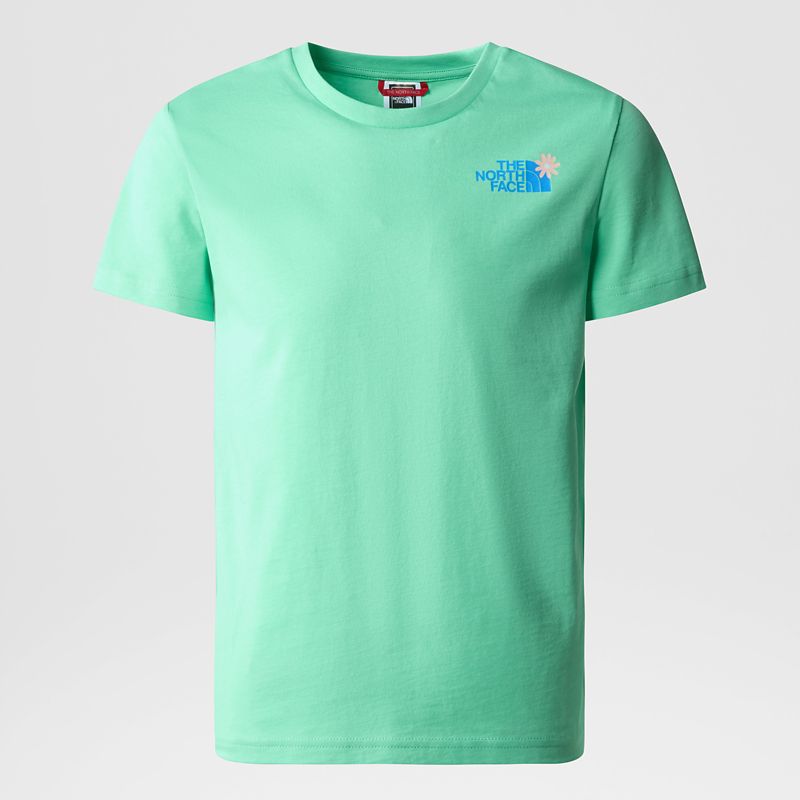 The North Face Teen's Festival Flowers T-shirt Spring Bud - Super Sonic Blue