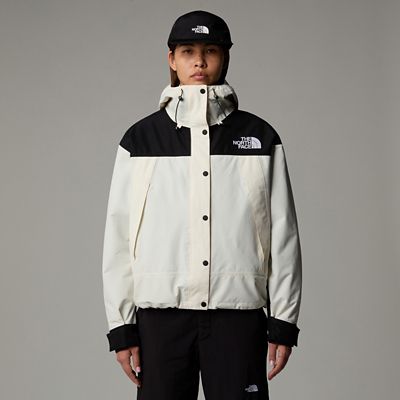 The North Face Women&#39;s Mountain Mono Short Jacket White Dune-tnf Black Size M