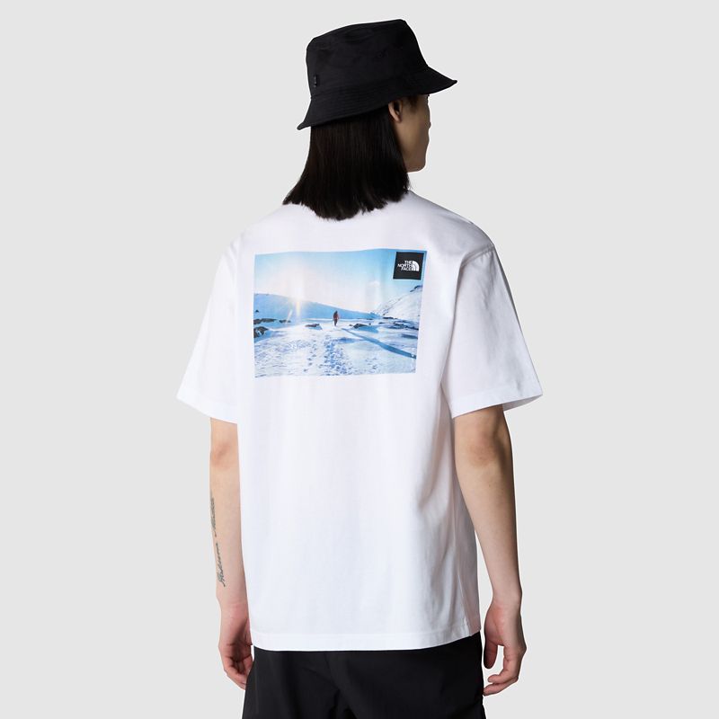 The North Face Photo Print Kurzarm-t-shirt Für Herren Tnf White 