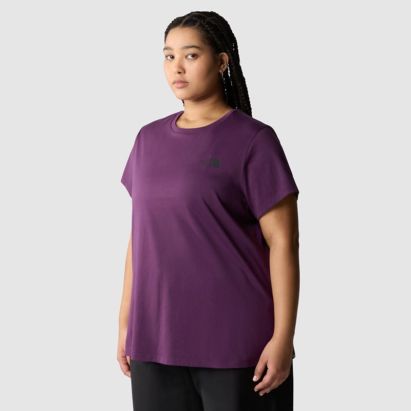 The North Face Camiseta Simple Dome De Talla Grande Para Mujer Black Currant Purple 