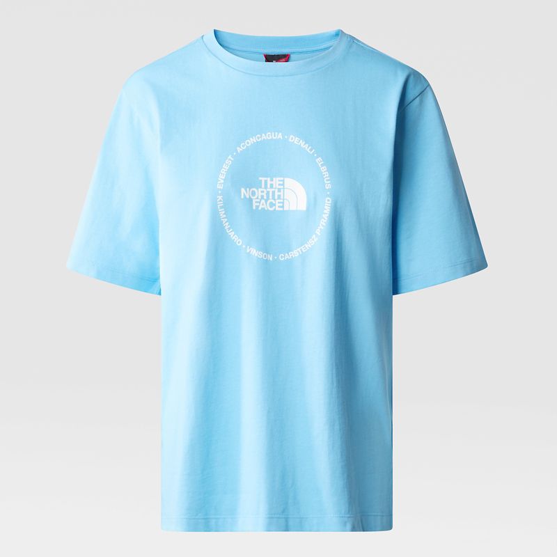 The North Face Circle Logo Relaxt Geschnittenes T-shirt Für Damen Pinnacle Blue 