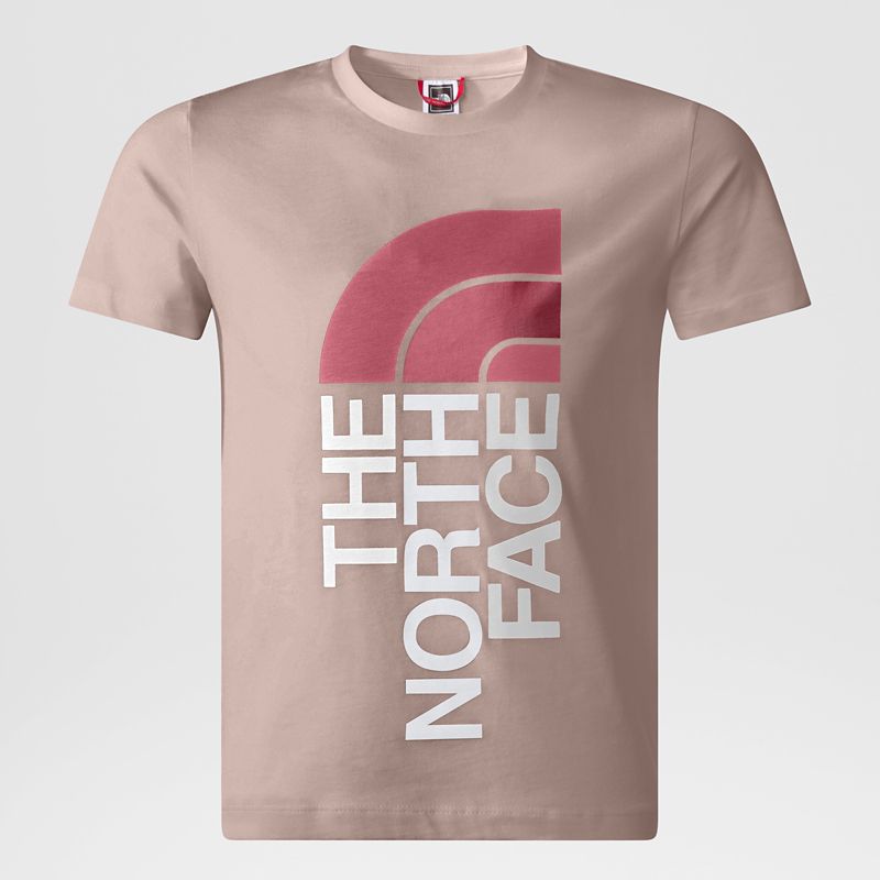 The North Face Teens' Ascent T-shirt Pink Moss Multicolor