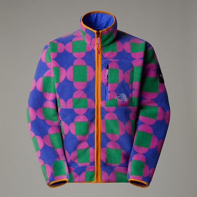 The North Face Unisex Tnf X Yinka Ilori Printed Reversible Fleece Jacket Solar Blue Lets Blossom Together Print Size L