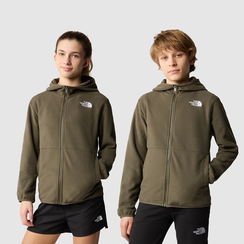 The North Face Teens' Glacier Full-zip Hooded Jacket New Taupe Green