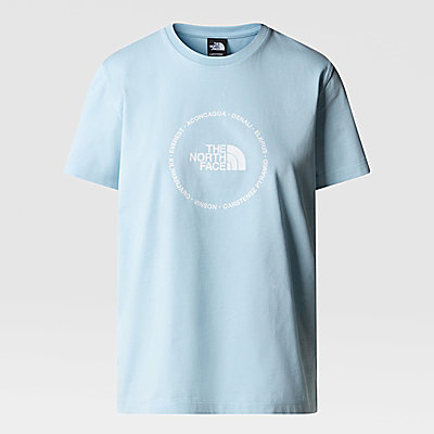 Damski T-shirt o luźnym kroju z okrągłym logo 7