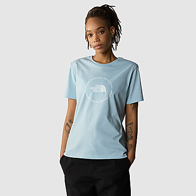 Damski T-shirt o luźnym kroju z okrągłym logo 1