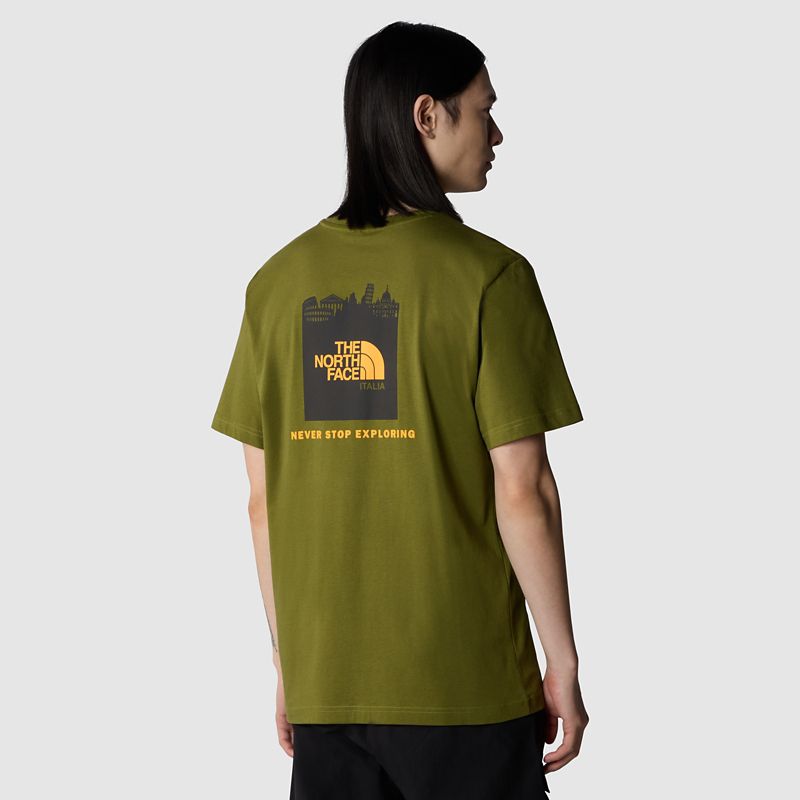 The North Face Camiseta Italy Redbox Para Hombre Forest Olive-tnf Black 