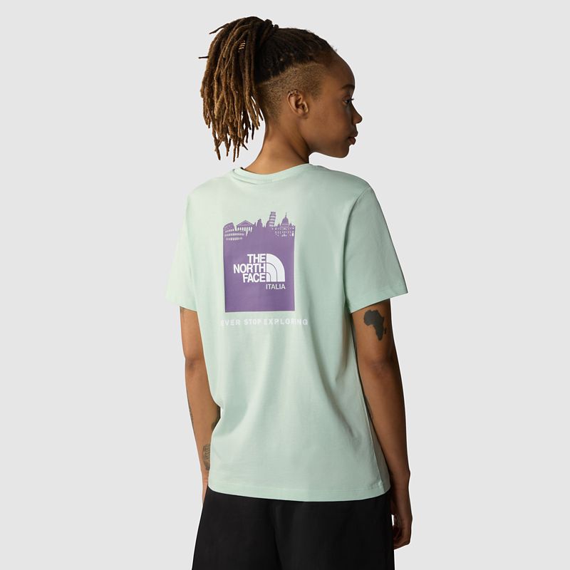 The North Face Italy Redbox T-shirt Für Damen Subtle Green-lion Purple 