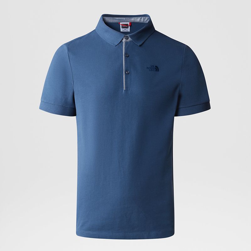 The North Face Men's Premium Piquet Polo Shirt Shady Blue