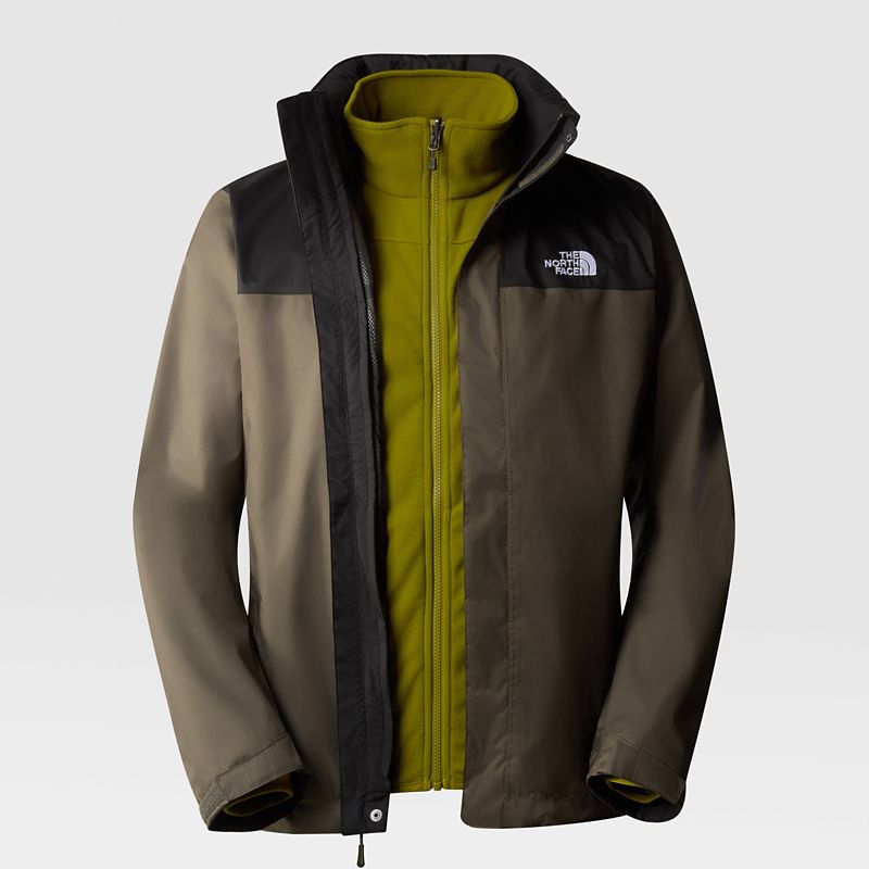 The North Face Men's Evolve Ii Triclimate® 3-in-1 Jacket New Taupe Green-sulphur Moss
