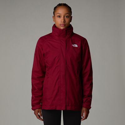 The North Face Women&#39;s Evolve Ii Triclimate&#174; Jacket Beetroot-white Dune Size XL