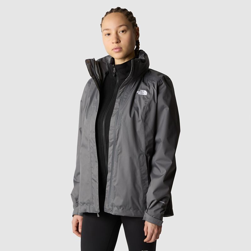 The North Face Women's Evolve Ii Triclimate® Jacket Smoked Pearl-tnf Black