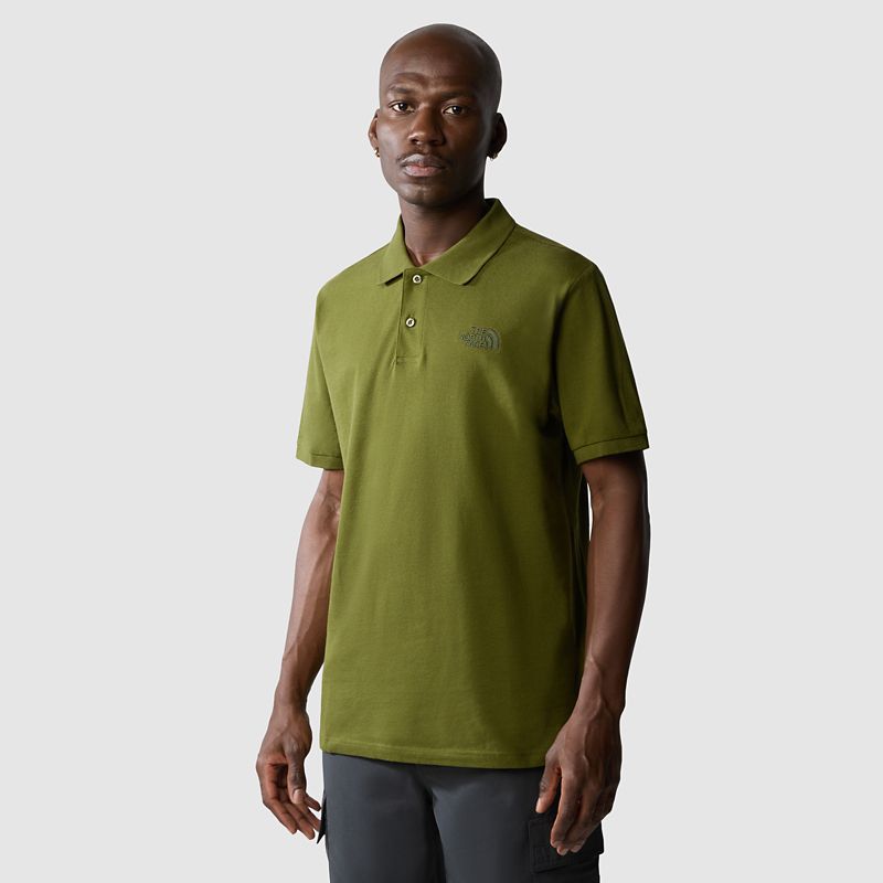 The North Face Polo Piquet Para Hombre Forest Olive 